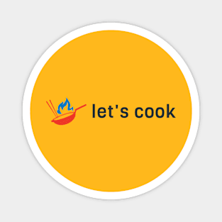 Let's cook simple design Magnet